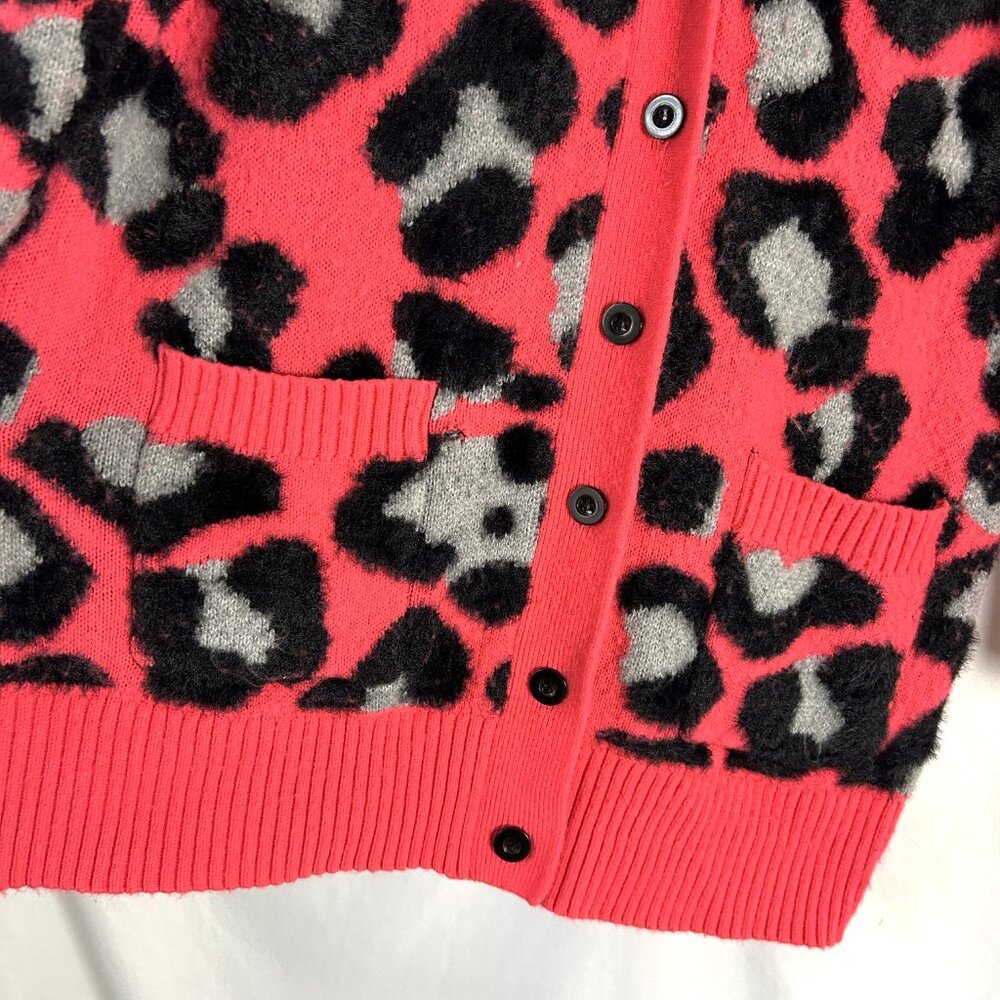 Torrid Pink Leopard Print Button Front Cardigan 2… - image 3